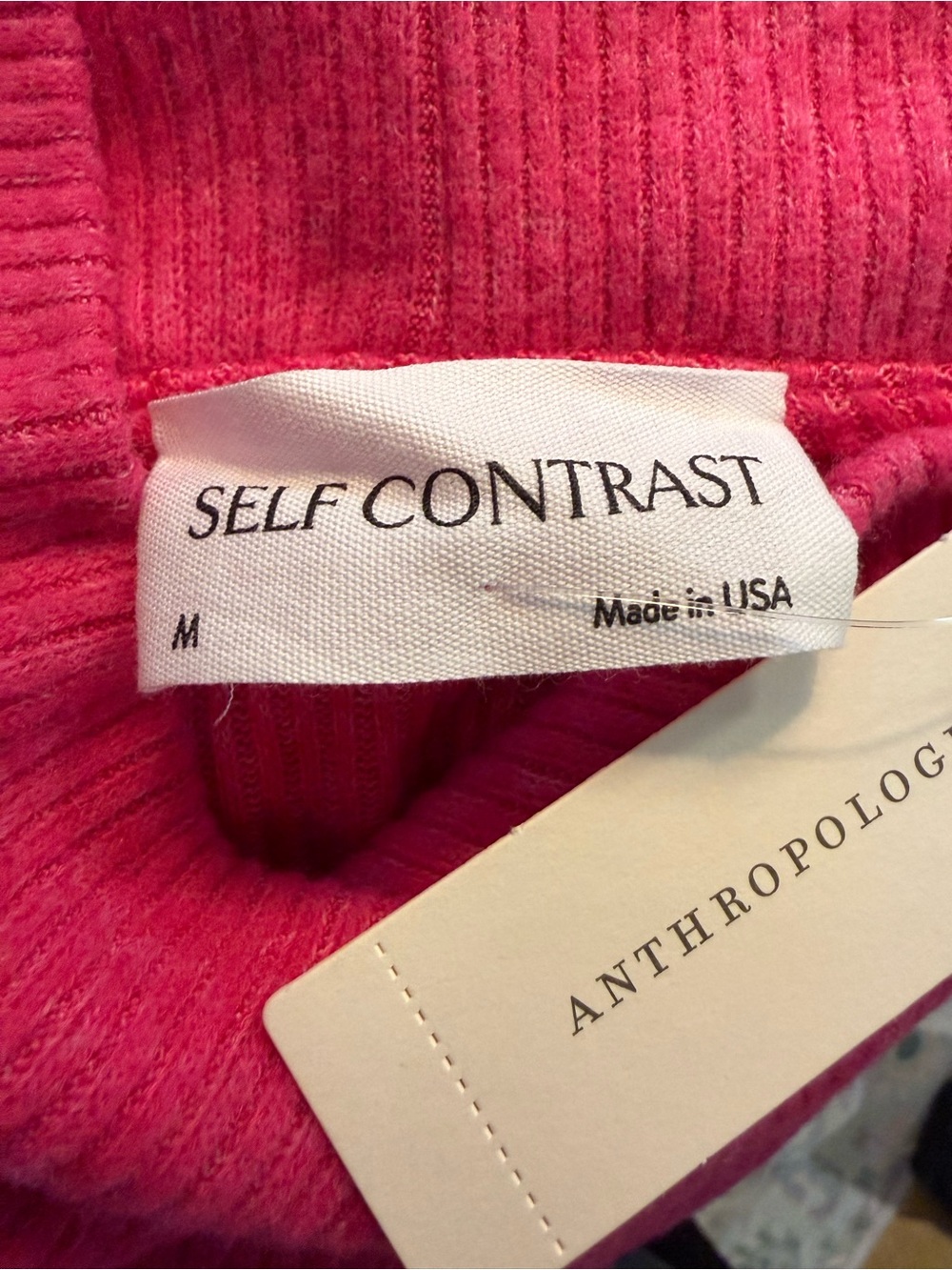 Anthropologie Amadi Cowl Neck Ribbed Poncho sweater - size M - Picture 8 of 9